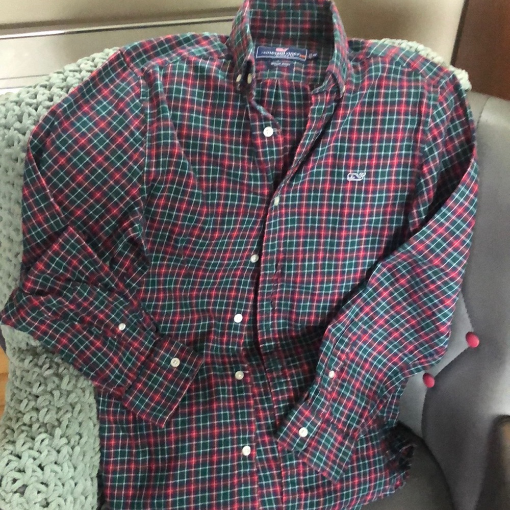 Vineyard Vines by Shep & Ian flannel plaid button down shirt XS